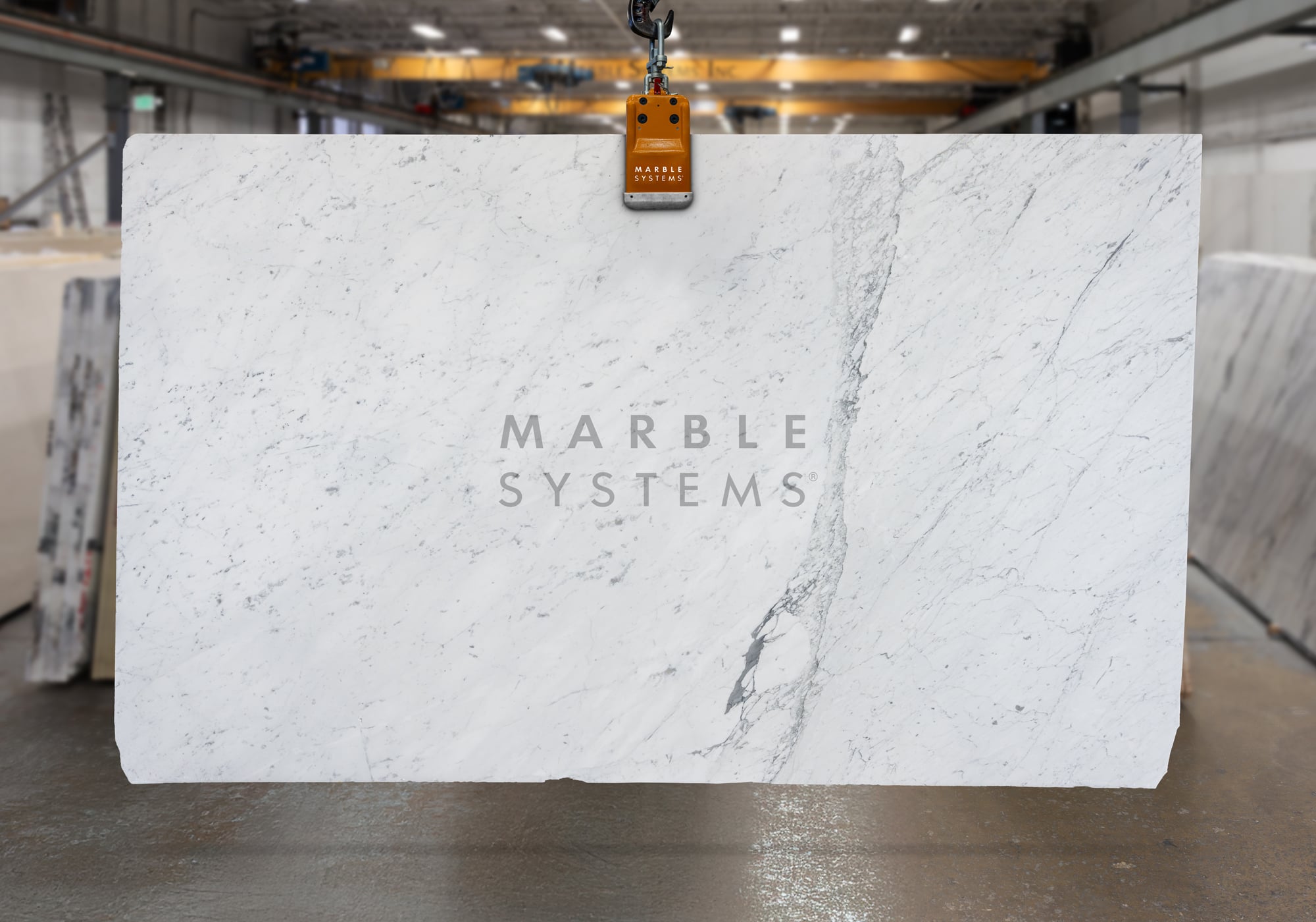 White Carrara C Polished Marble - Premium product showcase
