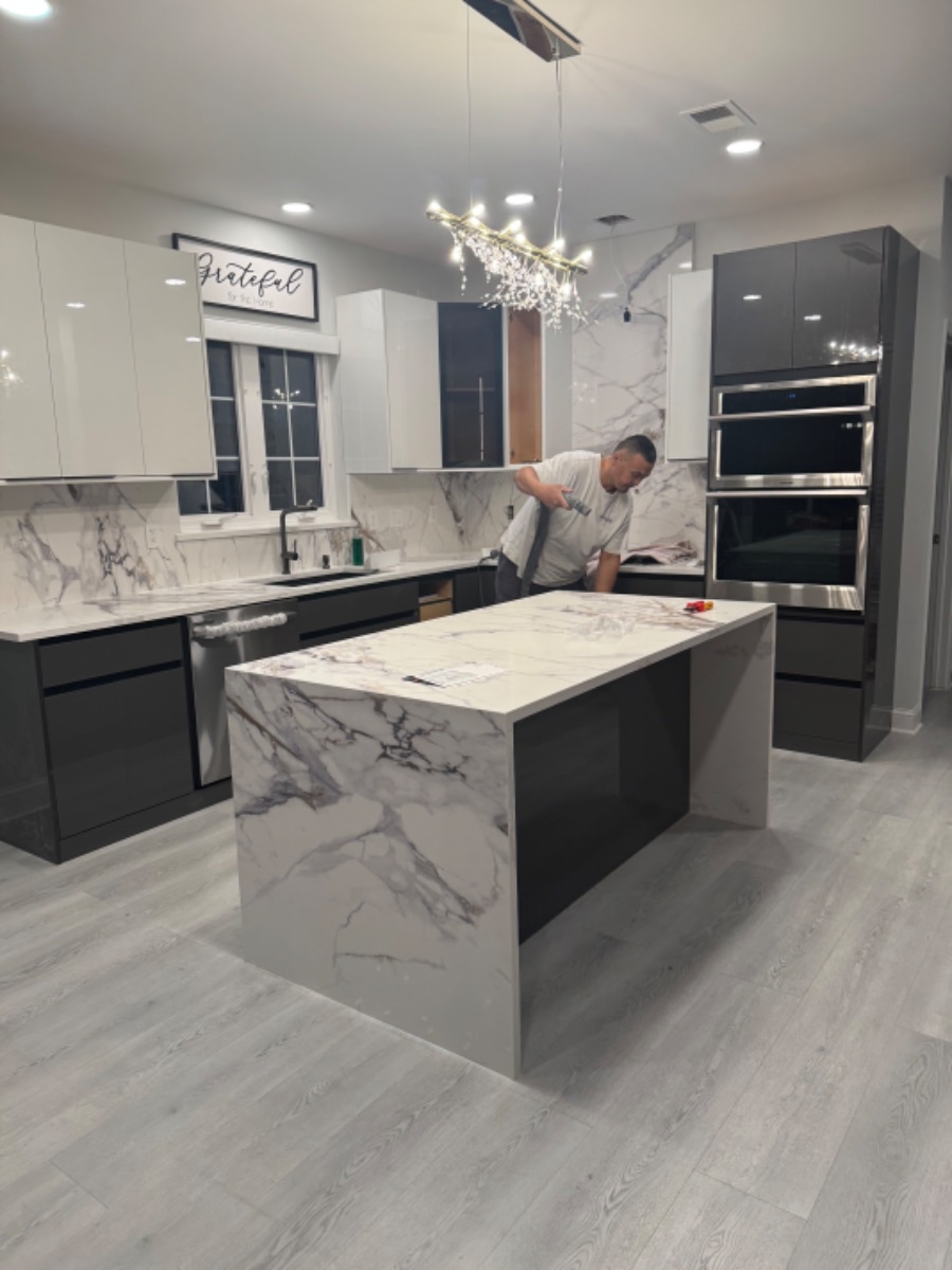 Calacatta Ocean Project - Gallery project by Lux Cabinets & Stones